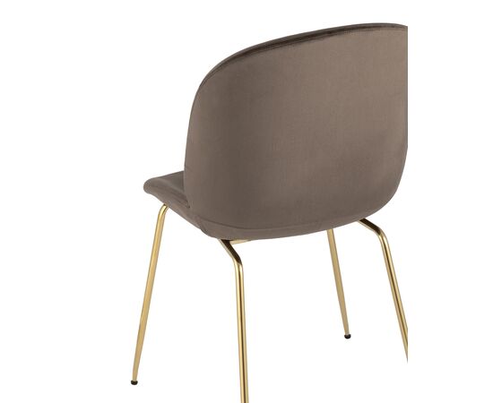 Стул Турин 545x560x870 8329 ВЕЛВЕТ БРОВН (8329 VELVET BROWN) Коричневый, золотые ножки, Основной цвет: Коричневый, золотые ножки, Ширина: 545, Материал основания: Металл, Высота: 870, Глубина: 560, Материал: Велюр, Каркас: Металл, Вес: 5,9, Цвет опоры: Золото, Материал сиденья: Велюр, Цвет сиденья: Коричневый, Артикул: 8329 ВЕЛВЕТ БРОВН (8329 VELVET BROWN), изображение 5post-test