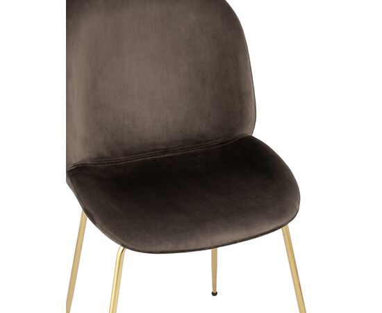 Стул Турин 545x560x870 8329 ВЕЛВЕТ БРОВН (8329 VELVET BROWN) Коричневый, золотые ножки, Основной цвет: Коричневый, золотые ножки, Ширина: 545, Материал основания: Металл, Высота: 870, Глубина: 560, Материал: Велюр, Каркас: Металл, Вес: 5,9, Цвет опоры: Золото, Материал сиденья: Велюр, Цвет сиденья: Коричневый, Артикул: 8329 ВЕЛВЕТ БРОВН (8329 VELVET BROWN), изображение 6post-test