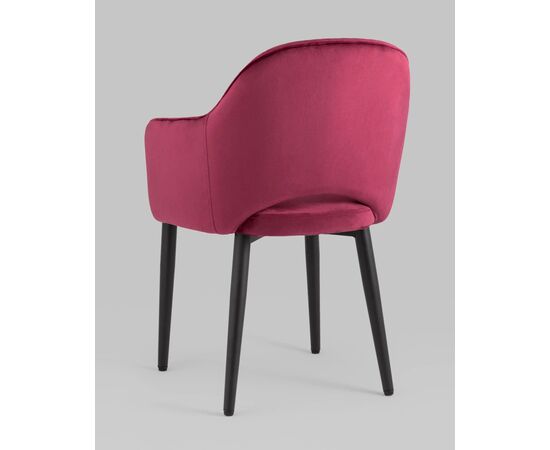 Стул Венера диамант NEW, stool group НФ-00030923, Основной цвет: Бордовый, Ширина: 585, Глубина: 645, Высота: 820, Материал каркаса: Металл, Материал ножек: Металл, Материал обивок: Велюр, Материал сиденья: Велюр, Сидушка цвет: бордовый, Цвет каркаса: Черный, Вес: 6,4, Артикул: CROMWELL II BEIGE, изображение 2post-test