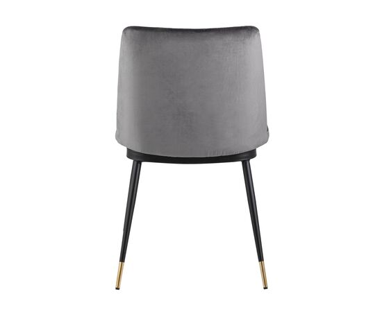 Стул Мелисса 505x580x820 ФДК8028 ДАРК ГРЕЙ ФУТ-81 (FDC8028 DARK GREY FUT-81) Темно-серый, Основной цвет: Темно-серый, Ширина: 505, Материал основания: Металл, Высота: 820, Глубина: 580, Материал: Велюр, Каркас: Металл, Вес: 6,2, Цвет опоры: Черный, Материал сиденья: Велюр, Цвет сиденья: Темно-серый, Артикул: ФДК8028 ДАРК ГРЕЙ ФУТ-81 (FDC8028 DARK GREY FUT-81), изображение 3post-test
