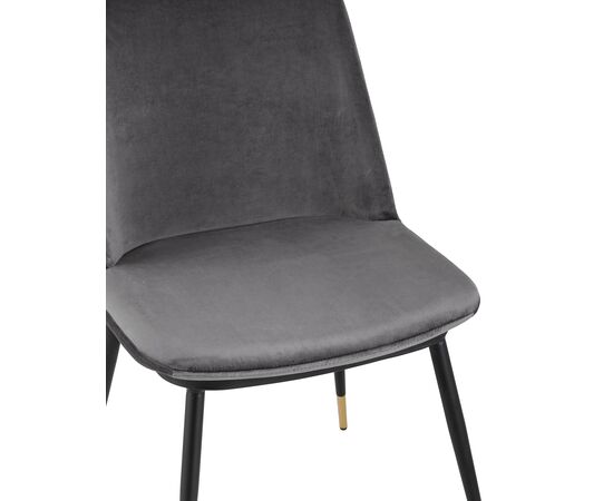 Стул Мелисса 505x580x820 ФДК8028 ДАРК ГРЕЙ ФУТ-81 (FDC8028 DARK GREY FUT-81) Темно-серый, Основной цвет: Темно-серый, Ширина: 505, Материал основания: Металл, Высота: 820, Глубина: 580, Материал: Велюр, Каркас: Металл, Вес: 6,2, Цвет опоры: Черный, Материал сиденья: Велюр, Цвет сиденья: Темно-серый, Артикул: ФДК8028 ДАРК ГРЕЙ ФУТ-81 (FDC8028 DARK GREY FUT-81), изображение 6post-test
