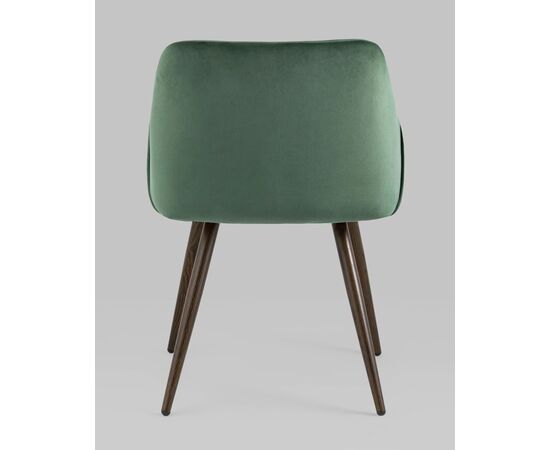 Стул Монарх NEW, stool group НФ-00030920, Основной цвет: Зеленый, Ширина: 540, Глубина: 530, Высота: 760, Материал каркаса: Металл, Материал ножек: Металл, Материал обивок: Велюр, Материал сиденья: Велюр, Сидушка цвет: зеленый, Цвет каркаса: Коричневый, Вес: 6,85, Артикул: DC-1502 HLR-57, изображение 2post-test