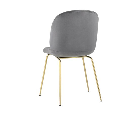 Стул Турин 545x560x870 8329 ВЕЛВЕТ ГРЕЙ (8329 VELVET GREY) Серый, золотые ножки, Основной цвет: Серый, золотые ножки, Ширина: 545, Материал основания: Металл, Высота: 870, Глубина: 560, Материал: Велюр, Каркас: Металл, Вес: 5,9, Цвет опоры: Золото, Материал сиденья: Велюр, Цвет сиденья: Серый, Артикул: 8329 ВЕЛВЕТ ГРЕЙ (8329 VELVET GREY), изображение 4post-test