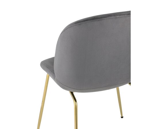 Стул Турин 545x560x870 8329 ВЕЛВЕТ ГРЕЙ (8329 VELVET GREY) Серый, золотые ножки, Основной цвет: Серый, золотые ножки, Ширина: 545, Материал основания: Металл, Высота: 870, Глубина: 560, Материал: Велюр, Каркас: Металл, Вес: 5,9, Цвет опоры: Золото, Материал сиденья: Велюр, Цвет сиденья: Серый, Артикул: 8329 ВЕЛВЕТ ГРЕЙ (8329 VELVET GREY), изображение 5post-test