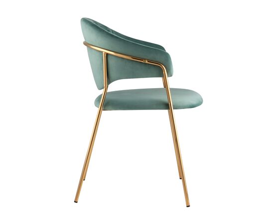 Стул Эвита 585x550x800 ФДК8022 МИНТ ФУТ-70 (FDC8022 MINT FUT-70) Мятный, Основной цвет: Мятный, Ширина: 585, Материал основания: Металл, Высота: 800, Глубина: 550, Материал: Велюр, Вес: 6,5, Цвет опоры: Золото, Материал сиденья: Велюр, Цвет сиденья: Мятный, Артикул: ФДК8022 МИНТ ФУТ-70 (FDC8022 MINT FUT-70), изображение 3post-test