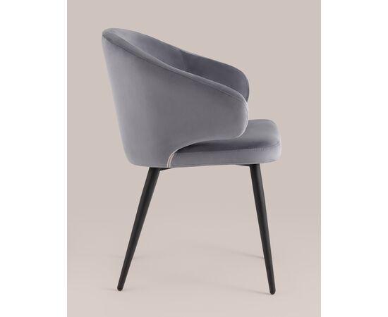 Стул с подлокотниками Кодо (Codo) 620x570x790 ЛВ-105-Х14-06-01(П) (LV-105-H14-06-01(P)) Серый, Основной цвет: Серый, Ширина: 620, Материал основания: Металл, Высота: 790, Глубина: 570, Материал: Велюр, Каркас: Металл, Вес: 6, Цвет опоры: Черный, Материал сиденья: Велюр, Цвет сиденья: Серый, Артикул: ЛВ-105-Х14-06-01(П) (LV-105-H14-06-01(P)), изображение 24post-test
