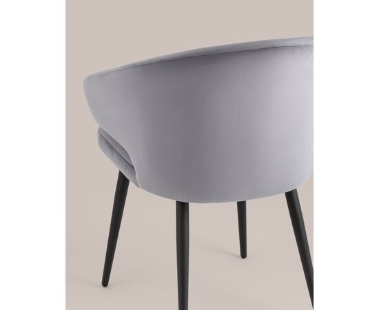 Стул с подлокотниками Кодо (Codo) 620x570x790 ЛВ-105-Х14-06-01(П) (LV-105-H14-06-01(P)) Серый, Основной цвет: Серый, Ширина: 620, Материал основания: Металл, Высота: 790, Глубина: 570, Материал: Велюр, Каркас: Металл, Вес: 6, Цвет опоры: Черный, Материал сиденья: Велюр, Цвет сиденья: Серый, Артикул: ЛВ-105-Х14-06-01(П) (LV-105-H14-06-01(P)), изображение 27post-test