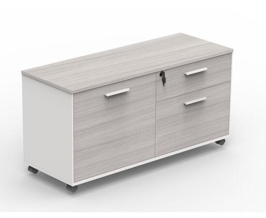 Тумба мобильная правая / Movable Cabinet, шкафы sunon НФ-00031120, Основной цвет: S-66- Eucalyptus/S-57- Warm White, Ширина: 1200, Глубина: 450, Высота: 600, Назначение: Сервисная с ящиками, Фасад: S-66- Eucalyptus, Наличие центрального замка: Да, Объем: 0,38, Артикул: DGGNBR-2.120060post-test