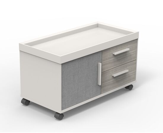 Тумба передвижная правая / Movable Cabinet, шкафы sunon НФ-00031117, Основной цвет: S-66- Eucalyptus/S-57- Warm White, Ширина: 800, Глубина: 400, Высота: 450, Назначение: Сервисная с ящиками, Наличие центрального замка: Нет, Объем: 0,18, Артикул: DG4R-2.080045post-test