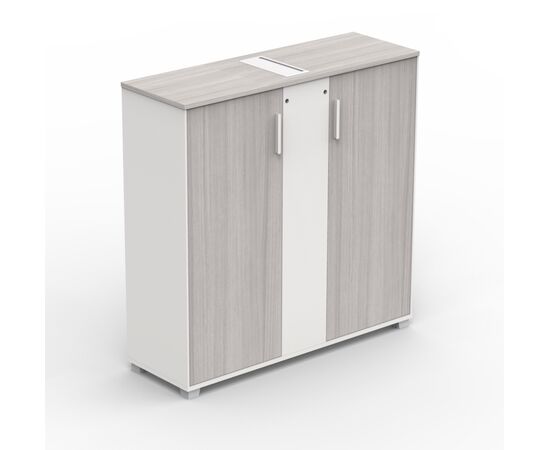 Шкаф низкий с вырезом для кабель-канала DG87-2.120120F / File Cabinet, шкафы sunon НФ-00031153, Тип дверей (Шкафы): Распашные двери, Основной цвет: S-57- Warm White/S-66- Eucalyptus, Ширина: 1200, Глубина: 400, Высота: 1202, Материал дверей: ЛДСП/Меламин, Стекло: Нет, Цвет фасадов: S-66- Eucalyptus, Топ: S-66- Eucalyptus, Тип замка: Центральный, Объём: 0,18, Артикул: DG87-2.120120Fpost-test