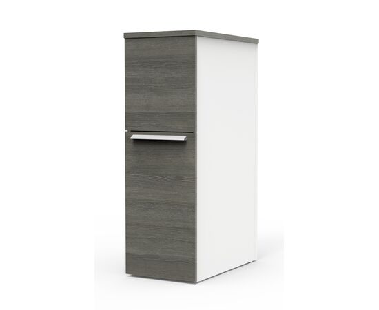 Комбинированный шкаф узкий правый / Side Cabinet, шкафы НФ-00031189, Тип дверей (Шкафы): Распашные двери, Основной цвет: S-76 Carbon Black/S-57 Warm White, Ширина: 400, Глубина: 700, Высота: 1200, Материал дверей: ЛДСП/Меламин, Стекло: Нет, Цвет фасадов: S-76 Carbon Black, Цвет ручек: Meteor Grey, Тип замка: Нет, Объём: 0,41, Артикул: DMA26R.040120post-test