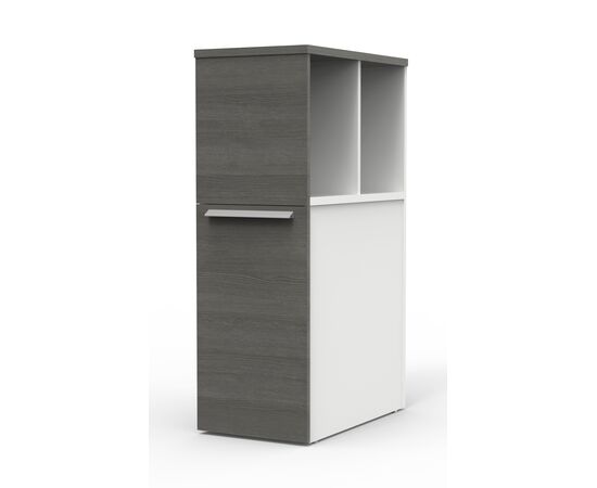 Комбинированный шкаф узкий левый / Side Cabinet, шкафы НФ-00031188, Тип дверей (Шкафы): Распашные двери, Основной цвет: S-76 Carbon Black/S-57 Warm White, Ширина: 400, Глубина: 700, Высота: 1200, Материал дверей: ЛДСП/Меламин, Стекло: Нет, Цвет фасадов: S-76 Carbon Black, Цвет ручек: Meteor Grey, Тип замка: Нет, Объём: 0,41, Артикул: DMA26L.040120post-test