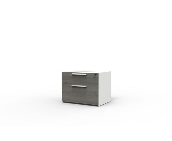 Тумба с 2 ящиками / 2-drawer Cabinet, тумбы НФ-00031083, Основной цвет:  S-76 Carbon Black/ S-57 Warm White, Ширина: 748, Глубина: 544, Высота: 575, Назначение: Сервисная с ящиками, Количество ящиков: 2, Фасад: S-76 Carbon Black, Наличие центрального замка: Да, Объем: 0,37, Артикул: DMA23.075057post-test