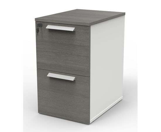 Приставная тумба 2 ящика / 2-drawer Mobile Cabinet - B/F, тумбы НФ-00031036, Основной цвет: S-76 Carbon Black/S-57 Warm White, Ширина: 400, Глубина: 550, Высота: 99, Количество ящиков: 2, Фасад: S-76 Carbon Black, Наличие центрального замка: Да, Объем: 0,18, Артикул: DMA21.040066post-test