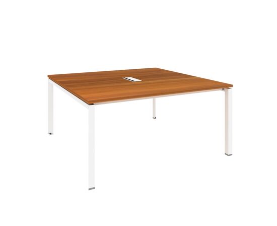 Стол на металлокаркасе / Meeting Table, столы НФ-00031256, Основной цвет: S-28 Red apple/S-29 White, Ширина: 1000, Глубина: 1000, Высота: 750, Цвет металлокаркаса (Столы): S-29 White, Материал каркаса: Алюминий, Материал столешницы: Меламин, Отверстия под кабель-каналы: Опционально, Объем: 0,19, Артикул: DE72-5.100100post-test