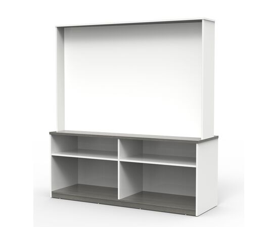 Стеллаж комбинированный широкий / Partition Cabinet Set, шкафы НФ-00031190, Основной цвет: S-76 Carbon Black/S-57 Warm White, Количество полок (Шкафы): 4, Ширина: 1800, Глубина: 550, Высота: 1950, Объём: 0,37, Артикул: DMA27.180195post-test