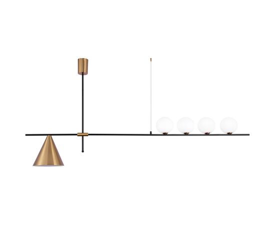 Подвесной светильник Moderli V4000-5P Holly, офисные светильники moderli (stool group) НФ-00032214, Ширина (Светильники): 1400, Глубина (Светильники): 20, Высота светильника:: 750, Количество ламп (Светильники): 5, Тип цоколя (Светильники): G9, Пульт (Светильники): нет, Крепление (Светильники): на планку, Напряжение (Светильники): 220, Материал корпуса (Светильники): металл, Материал плафонов (Светильники): стекло, Вес нетто (Светильники): 2,1, Основной цвет (Светильники): Золото, Объем,м3 (Светильники): 0,12post-test