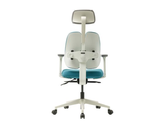 Кресло Дуорест Д2500Г-ДАСВ (Duorest D2500G-DASW) белая рама 690x560x610 Д2500Г-ДАСВ (D2500G-DASW) белая рама Сине-зеленый, Ролики: 50 мм, Основной цвет: Сине-зеленый, Ширина: 690, Высота: 610, Глубина: 560, Материал подлокотников: 1Д (1D), Вес: 26, Материал сиденья: Ткань ЕК20 (EK20), Подголовник: есть, Материал спинки: Ткань ЕК20 (EK20), Артикул: Д2500Г-ДАСВ (D2500G-DASW) белая рама, изображение 3post-test