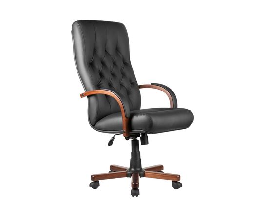 Кресло Riva Chair RCH M 175 A, Основной цвет: Черный, Ширина: 550, Глубина: 480, Высота: 750, Материал спинки: Натуральная кожа, Материал сидушки: Натуральная кожа, Материал подлокотников: Дерево/кожа, Механизм качания: Топ-Ган, Рекомендованная максимальная нагрузка: 120 кг, Объем: 0,5, Вес: 26post-test