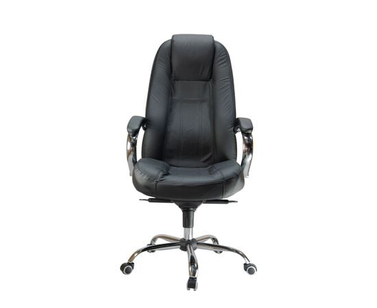 Кресло Riva Chair RCH 1110 L, Основной цвет: Черный, Ширина: 600, Глубина: 600, Высота: 1280, Максимальная высота: 1380, Материал спинки: Натуральная кожа, Материал сидушки: Натуральная кожа, Материал подлокотников: Хромированные с кожаными накладками, Механизм качания: Мультиблок, Рекомендованная максимальная нагрузка: 120кг, Ролики: Ø50 / PU, Объем: 0,23, Вес: 15post-test