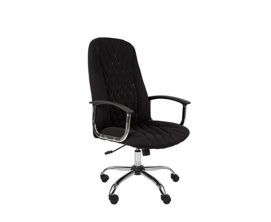 Кресло Riva Chair RCH 1187-1 S, Основной цвет: Черный, Ширина: 600, Глубина: 660, Высота: 1120, Максимальная высота: 1220, Материал спинки: ткань S, Материал сидушки: ткань S, Материал подлокотников: Хромированные с мягкой пенопоулеритановой накладкой, Механизм качания: Топ-Ган, Пятилучье материал: пластик , Рекомендованная максимальная нагрузка: 120 кг, Ролики: Ø50 / PP, Объем: 0,23, Вес: 15post-test