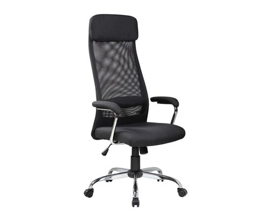 Кресло Riva Chair RCH 8206 HX, Основной цвет: Черный, Ширина: 660, Глубина: 700, Высота: 1360, Материал спинки: Ткань/Сетка, Материал сидушки: Ткань/Сетка, Пятилучье материал: хром, Рекомендованная максимальная нагрузка: 120 кг, Вес: 14post-test