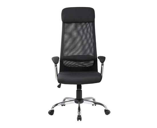 Кресло Riva Chair RCH 8206 HX, Основной цвет: Черный, Ширина: 660, Глубина: 700, Высота: 1360, Материал спинки: Ткань/Сетка, Материал сидушки: Ткань/Сетка, Пятилучье материал: хром, Рекомендованная максимальная нагрузка: 120 кг, Вес: 14, изображение 2post-test