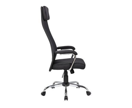 Кресло Riva Chair RCH 8206 HX, Основной цвет: Черный, Ширина: 660, Глубина: 700, Высота: 1360, Материал спинки: Ткань/Сетка, Материал сидушки: Ткань/Сетка, Пятилучье материал: хром, Рекомендованная максимальная нагрузка: 120 кг, Вес: 14, изображение 3post-test