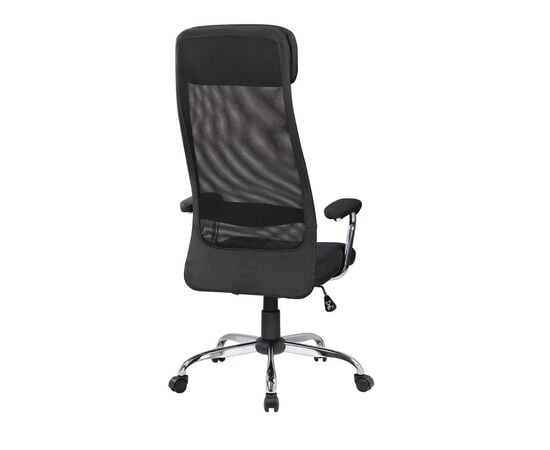 Кресло Riva Chair RCH 8206 HX, Основной цвет: Черный, Ширина: 660, Глубина: 700, Высота: 1360, Материал спинки: Ткань/Сетка, Материал сидушки: Ткань/Сетка, Пятилучье материал: хром, Рекомендованная максимальная нагрузка: 120 кг, Вес: 14, изображение 4post-test