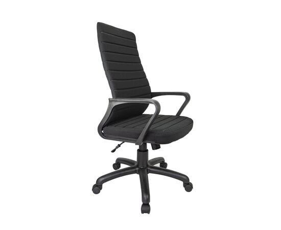 Кресло Riva Chair RCH 1165-3 S PL, Основной цвет: Черный, Ширина: 590, Глубина: 610, Высота: 1060, Максимальная высота: 1200, Материал спинки: ткань S, Материал сидушки: ткань S, Материал подлокотников: Пластик, Механизм качания: Топ-Ган, Пятилучье материал: пластик , Ролики: Ø50 / PP, Объем: 0,15, Вес: 12,8post-test