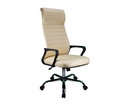 Кресло Riva Chair RCH 1165-5 HP, Основной цвет: Бежевый, Ширина: 590, Глубина: 610, Высота: 1180, Материал спинки: Экокожа, Материал сидушки: Экокожа, Материал подлокотников: Пластик, Рекомендованная максимальная нагрузка: 120 кг, Вес: 12,8post-test