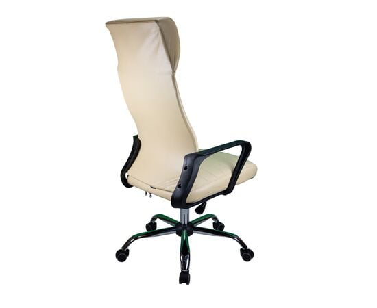 Кресло Riva Chair RCH 1165-5 HP, Основной цвет: Бежевый, Ширина: 590, Глубина: 610, Высота: 1180, Материал спинки: Экокожа, Материал сидушки: Экокожа, Материал подлокотников: Пластик, Рекомендованная максимальная нагрузка: 120 кг, Вес: 12,8, изображение 4post-test