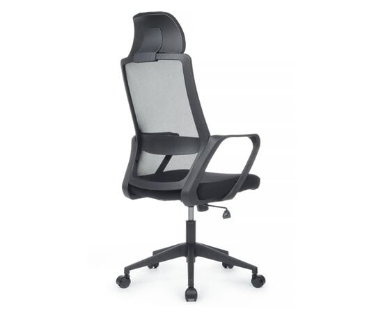 Кресло Riva Chair Point RCH 8325H, Основной цвет: Черный пластик/Черный, Ширина: 640, Глубина: 640, Высота: 1190, Максимальная высота: 1290, Материал спинки: Сетка, Материал сидушки: Ткань, Материал подлокотников: Пластик, Механизм качания: Топ-Ган, Подголовник: Да, Подголовник регулировка: Нет, Пятилучье материал: пластик , Рекомендованная максимальная нагрузка: 120 кг, Цвет подлокотников: Черный, Объем: 0,12, Вес: 11, Артикул: 8325H, изображение 3post-test