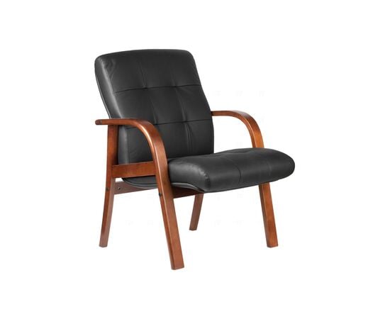 Кресло Riva Chair RCH М 165 D/B, Основной цвет: Черный, Ширина: 700, Глубина: 520, Высота: 980, Материал спинки: Кожа натуральная, Материал сидушки: Кожа натуральная, Материал подлокотников: натуральное дерево, Материал крестовины: ножки, натуральное дерево, Механизм качания: Нет, Подголовник: Нет, Подголовник регулировка: Нет, Пятилучье материал: 4 ножки, Рекомендованная максимальная нагрузка: 120, Ролики: Нет, Цвет крестовины: натуральное дерево, Спинка регулировка: Нет, Материал каркаса: ножки, натуральное дерево, Цвет подлокотников: натуральное дерево, Артикул: М 165 D/Bpost-test