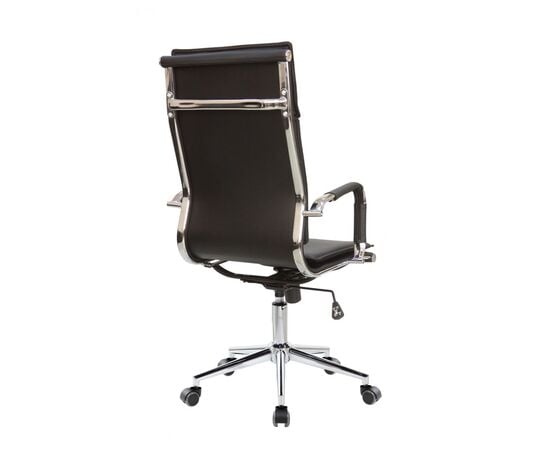 Кресло Riva Chair RCH 6003-1S, Основной цвет: Черный, Ширина: 550, Глубина: 610, Высота: 1220, Материал спинки: Экокожа, Материал сидушки: Экокожа, Рекомендованная максимальная нагрузка: 120 кг, Вес: 13,35, Артикул: 6003-1S, изображение 4post-test