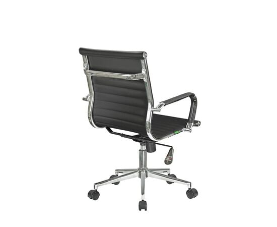 Кресло Riva Chair RCH 6002-2SЕ, Основной цвет: Черный, Ширина: 640, Глубина: 640, Высота: 1000, Материал спинки: Экокожа, Материал сидушки: Экокожа, Рекомендованная максимальная нагрузка: 120 кг, Вес: 11,6, изображение 4post-test