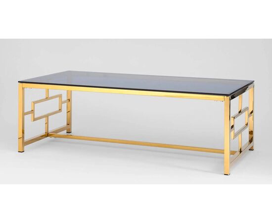 Журнальный стол 120*60 БРУКЛИН 1200x600x400 УТ000001494 стекло смоке (smoke), сталь золото, Материал основания: Сталь, Основной цвет: стекло смоке (smoke), сталь золото, Материал столешницы: Стекло, Ширина: 1200, Высота: 400, Глубина: 600, Вес: 20, Цвет опоры: Золотой, Артикул: УТ000001494, изображение 4post-test