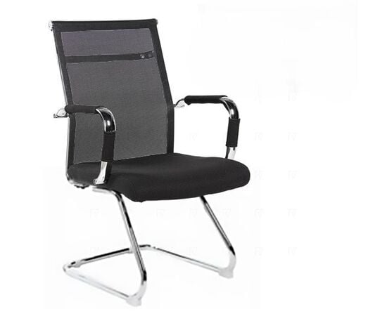 Кресло Riva Chair Art RCH 6017G, Основной цвет: Черный, Материал спинки: Сетка, Материал сидушки: Ткань, Материал крестовины: рама, металлическая хромированная, Подголовник: Нет, Подголовник регулировка: Нет, Пятилучье материал: рама, металлическая хром, Рекомендованная максимальная нагрузка: 120, Ролики: Нет, Спинка регулировка: Нет, Материал каркаса: металлическое хромированное, Артикул: 6017Gpost-test