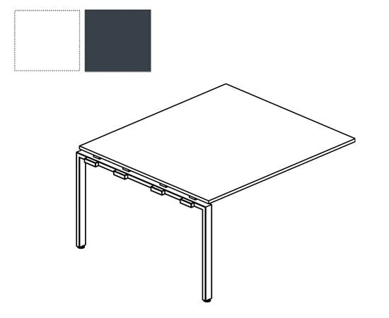 Модуль переговорный на П-образном м/к 50х50, столы НФ-00016925, Основной цвет: Белый/Антрацит, Ширина: 1200, Глубина: 1236, Высота: 750, Артикул: СMСП-П-12.123Эpost-test