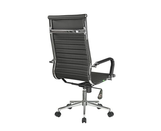 Кресло Riva Chair RCH 6002-1SE, Основной цвет: Черный, Пятилучье материал (Мягкие кресла): Хром, 640 мм, Ширина: 640, Глубина: 640, Высота: 1190, Материал спинки и сидушки: Экокожа, Объем: 0,11, Вес: 13, Вес: 13, изображение 4post-test